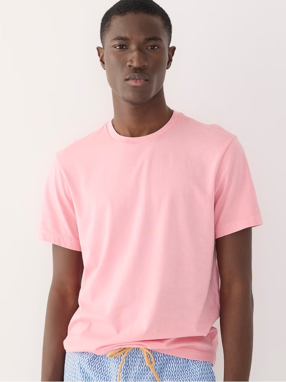 J. Crew Broken-in Short-Sleeve T-Shirt Pink Men's XXL Basics